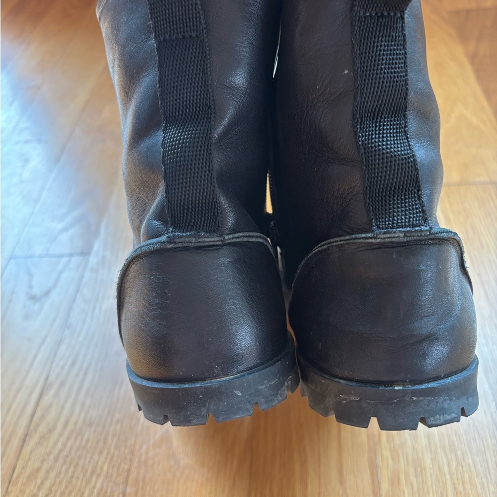 Lang.S Black Leather Combat Boots - Picture 11 of 12